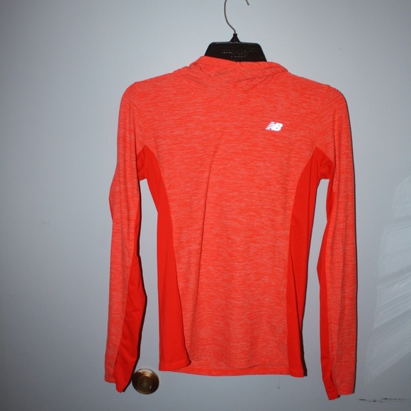 New Balance Tops - NB Long Sleeve Dry Wick Hoodie in Orange